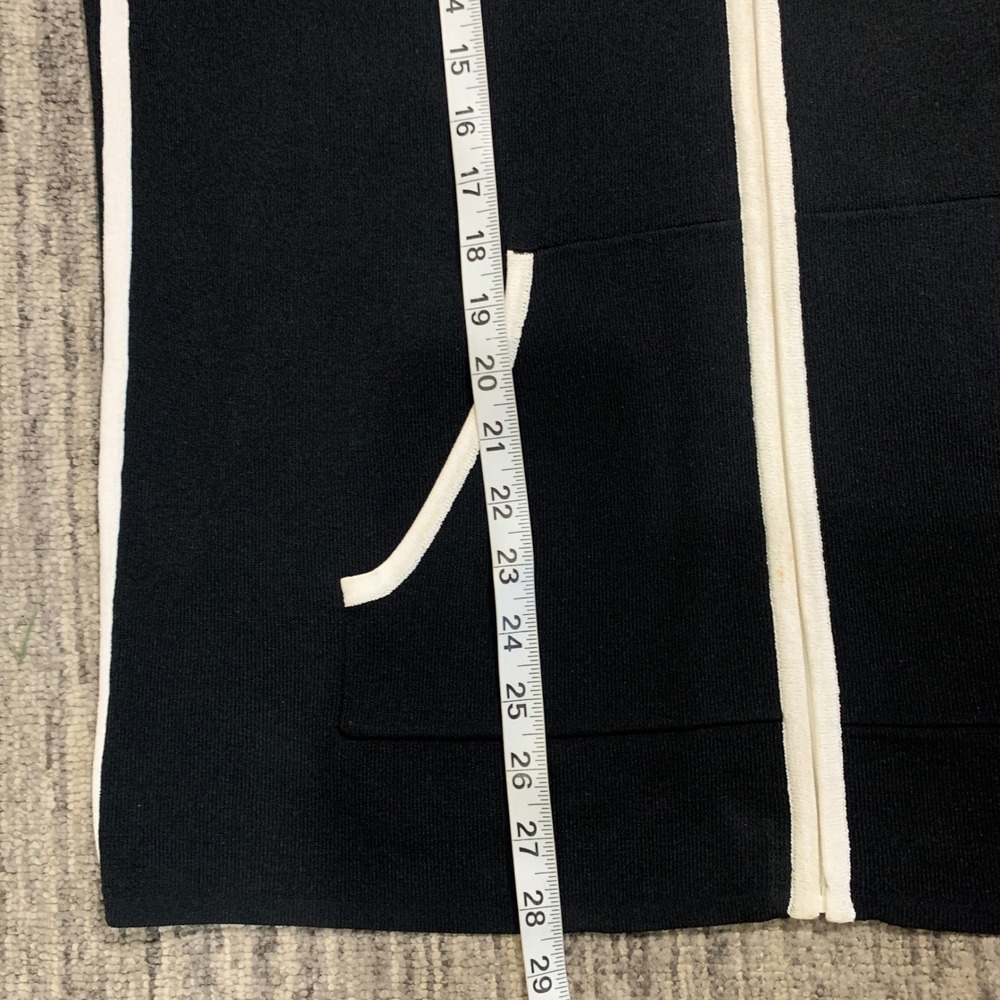 Chico's Black Hoodie with White Trim - Picture 4 of 5